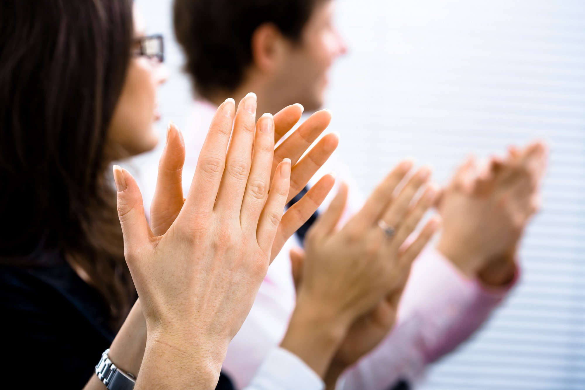 Parents clapping for piano students