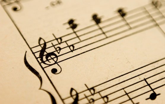 Music score in thirds Music score in thirds